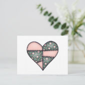 Carte Postale Peach-04 Coeur rembourré en pointillé (Debout devant)