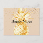 Carte Postale Peach Cream Yellow Gold Ananas (Devant)