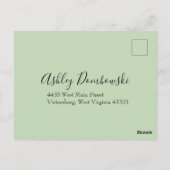 Carte Postale Peach Green Mariage Spring Pastel (Dos)