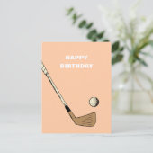 Carte Postale Peach Modern Golf Vintage (Debout devant)