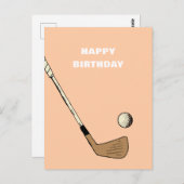 Carte Postale Peach Modern Golf Vintage (Devant / Derrière)