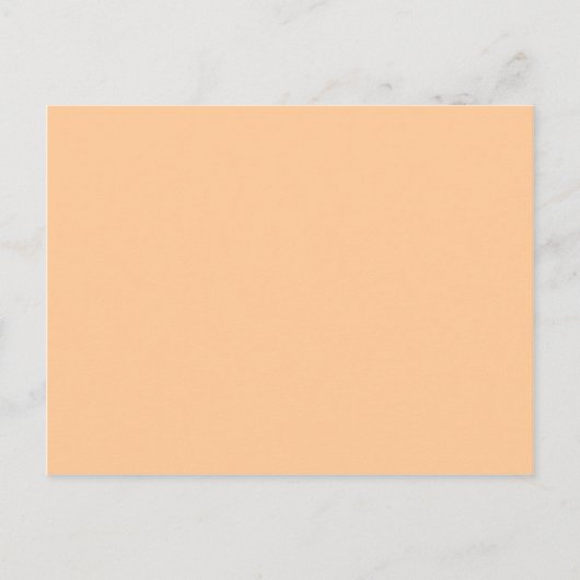 Carte Postale Peach Pastel Orange Solide Color (Devant)