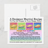 Carte postale Peach Pie Martini Recette (Devant / Derrière)