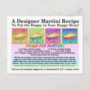Carte postale Peach Pie Martini Recette