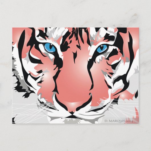 CARTE POSTALE PEACH TIGER (Devant)