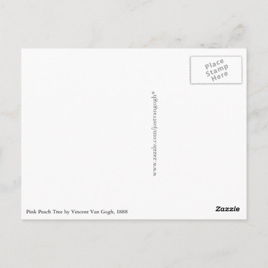 Carte Postale Peach Tree rose par Vincent Van Gogh (Dos)