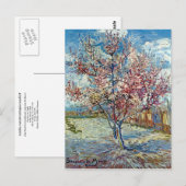 Carte Postale Peach Tree rose Van Gogh Art (Devant / Derrière)