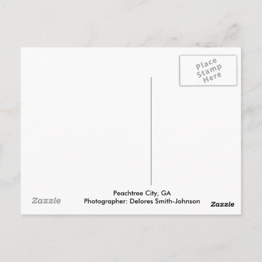 CARTE POSTALE "PEACHTREE CITY, GA" (Dos)