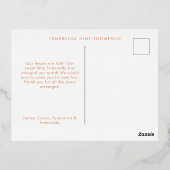 Carte postale Peachy à faire-part de naissance flo (Verso)