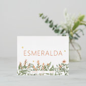 Carte postale Peachy à faire-part de naissance flo (Debout devant)