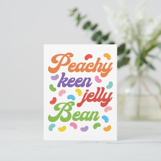 Carte Postale Peachy Keen Jelly Bean Easter Candy Retro (Debout devant)