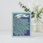 Carte postale Peacock Art Nouveau vintage (Debout devant)