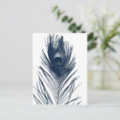 Carte postale Peacock bleu foncé (Debout devant)