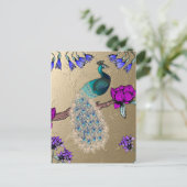 Carte Postale Peacock En Or (Debout devant)