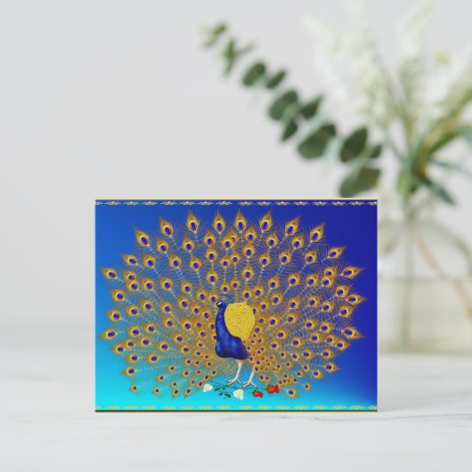 Carte postale Peacock et Rose (Debout devant)