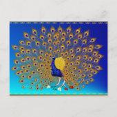 Carte postale Peacock et Rose (Devant)