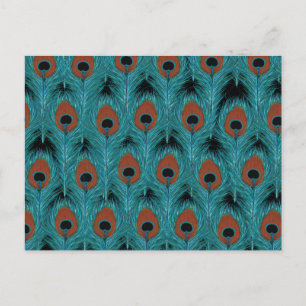 Carte Postale Peacock Feather Art Peacocks Plumes Artwork