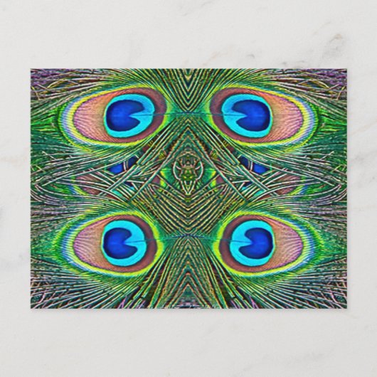 Carte Postale Peacock Feathers (Devant)