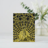 Carte Postale Peacock Gold Art Nouveau (Debout devant)