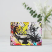 Carte postale Peacock Graffiti (Debout devant)