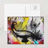 Carte postale Peacock Graffiti (Devant / Derrière)