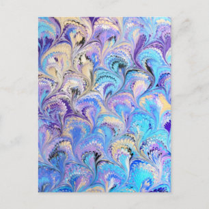 Carte postale Peacock Marblée