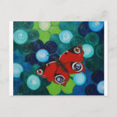 Carte Postale Peacock Papillon peint (Devant)