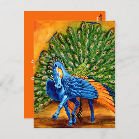 Carte Postale Peacock Pegasus (Devant / Derrière)