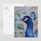 Carte postale Peacock Portrait (Devant / Derrière)