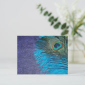 Carte Postale Peacock pourpre et Turquoise (Debout devant)