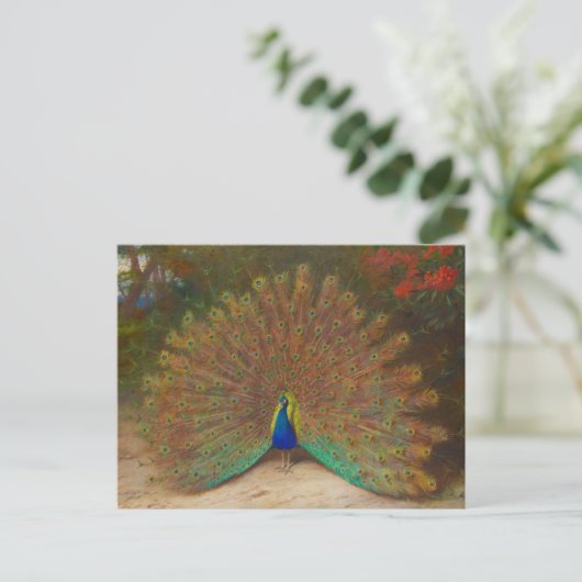 Carte postale Peacock unique (Debout devant)