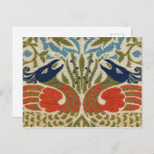 Carte Postale Peacock, William Morris (Devant / Derrière)