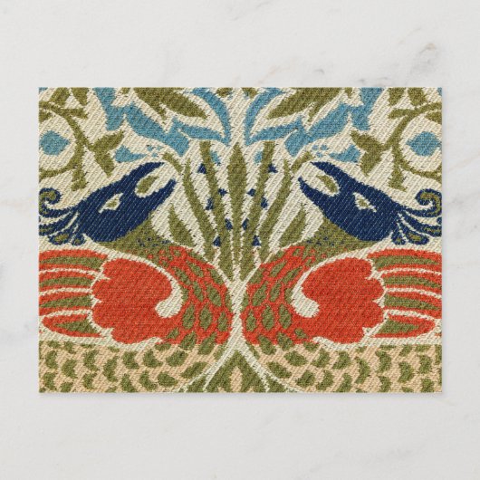 Carte Postale Peacock, William Morris (Devant)