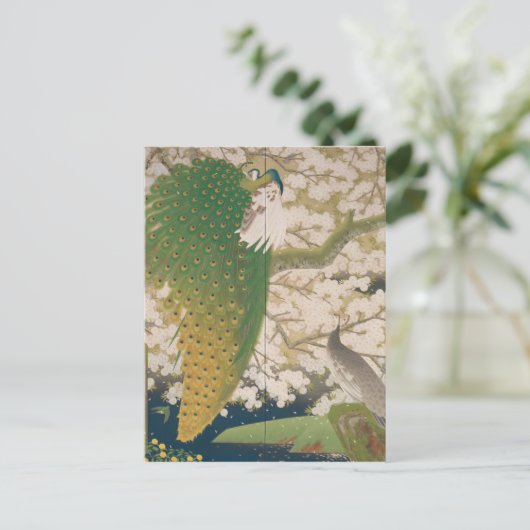 Carte Postale Peacocks and Cherry Tree (1925) (Debout devant)
