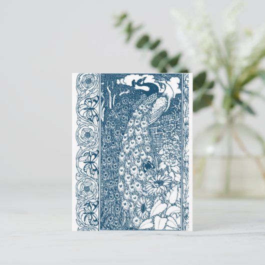 Carte Postale Peacocks Art Nouveau (Debout devant)