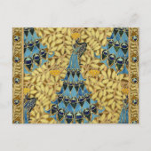 Carte Postale Peacocks Birds Rowan Trees Art Nouveau (Devant)