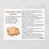 Carte Postale Peanut Butter Fudge Recipe Card (Dos)