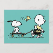 Carte Postale PEANUTS | Amis du skateboard (Devant)