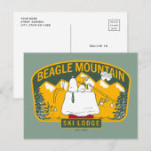Carte Postale Peanuts | Beagle Mountain Ski Lodge (Devant / Derrière)