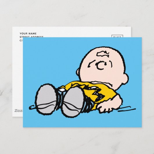 Carte Postale Peanuts | Charlie Brown est à terre (Devant / Derrière)