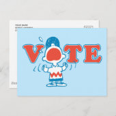 Carte Postale Peanuts | Charlie Brown Vote (Devant / Derrière)