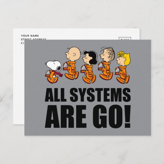 Carte Postale Peanuts | Espace (Devant / Derrière)