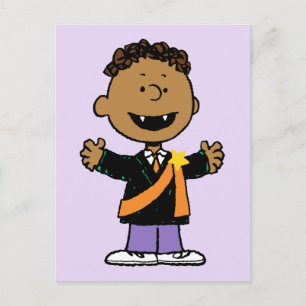 Carte Postale Peanuts Franklin Halloween Vampire