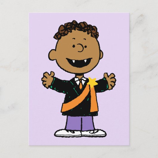 Carte Postale Peanuts | Franklin Halloween Vampire (Devant)