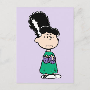 Carte Postale Peanuts Lucy Mariée de Frankenstein Halloween