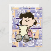 Carte Postale Peanuts | Lucy Modèle de Bande Dessinée (Devant / Derrière)