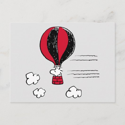Carte Postale PEANUTS | Motif Rouge et Noir (Devant)