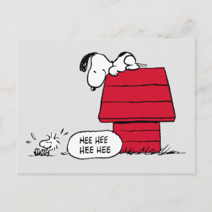 Carte Postale PEANUTS   Motif rouge et noir