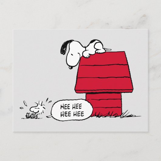 Carte Postale PEANUTS | Motif Rouge et Noir (Devant)