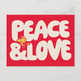 Carte Postale Peanuts Paix & Amour Woodstock